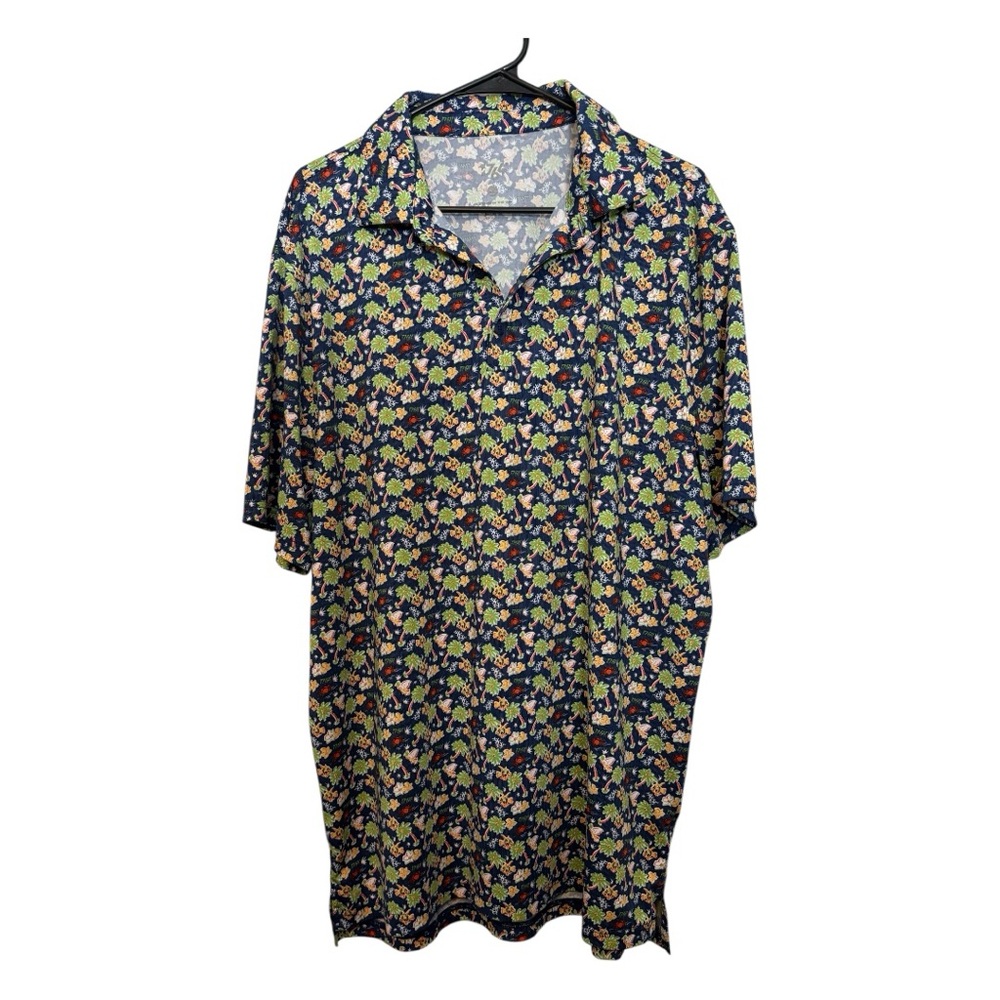 1764 Palm Tree Golf Polo Shirt Sz XL